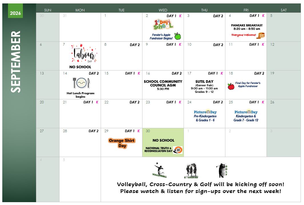 September Calendar